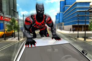 Flying Black Panther Superhero City Rescue Mission capture d'écran 1