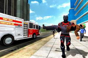 Flying Black Panther Superhero City Rescue Mission capture d'écran 2