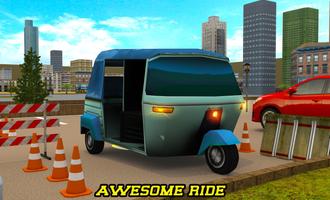 City Tuk Tuk Rickshaw Parking syot layar 3