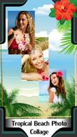 Tropical plage photo collage Affiche