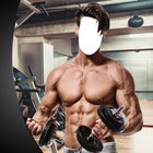 bodybuilder montage photo icône