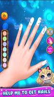 Nails Dolls Salon Coloring Affiche