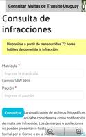 Consultar Multas, Infracciones de Transito Uruguay capture d'écran 1