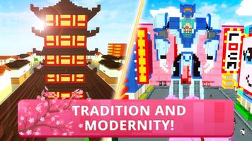 도쿄 크래프트: 🗼 도시 및 건설 파티 게임 2018 스크린샷 1