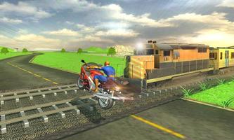 Train vs Super Hero Spider Bike screenshot 3