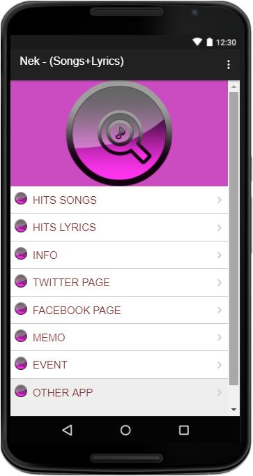 Nek - (Songs+Lyrics) APK voor Android Download