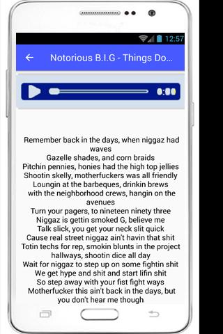 Notorious B I G Lyrics Juicy APK per Android Download