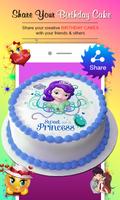 Name & Photo on Birthday Cake: HD frames Affiche