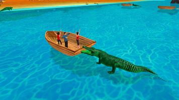Hungry Crocodile Evolution at Beach : Wild Attack Affiche