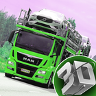 Multi Truck Euro Car Transporter Game 2018 Free icône