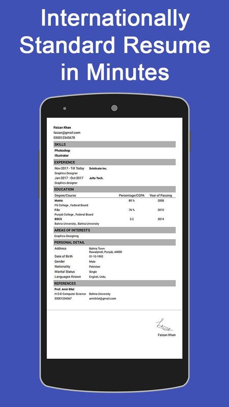 android 用の cv resume builder pdf apk をダウンロード