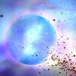 ”4K Blue Moon Particles Fantasy