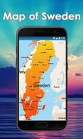 Sweden map Affiche