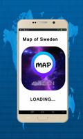 Sweden world map Affiche