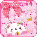 Pink Kitty Bow Keyboard Theme pink bow APK