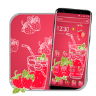 Sweet Strawberry Juicy Theme icône