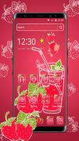 Sweet Strawberry Juicy Theme syot layar 1