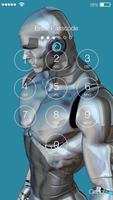 Cyborg Robot PIN Lock Screen syot layar 1