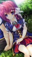 Anime Girl Love HD Lock Screen Affiche