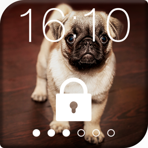 Sweet Pug Puppy Lock Screen