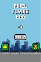 Pixel Flying Egg plakat