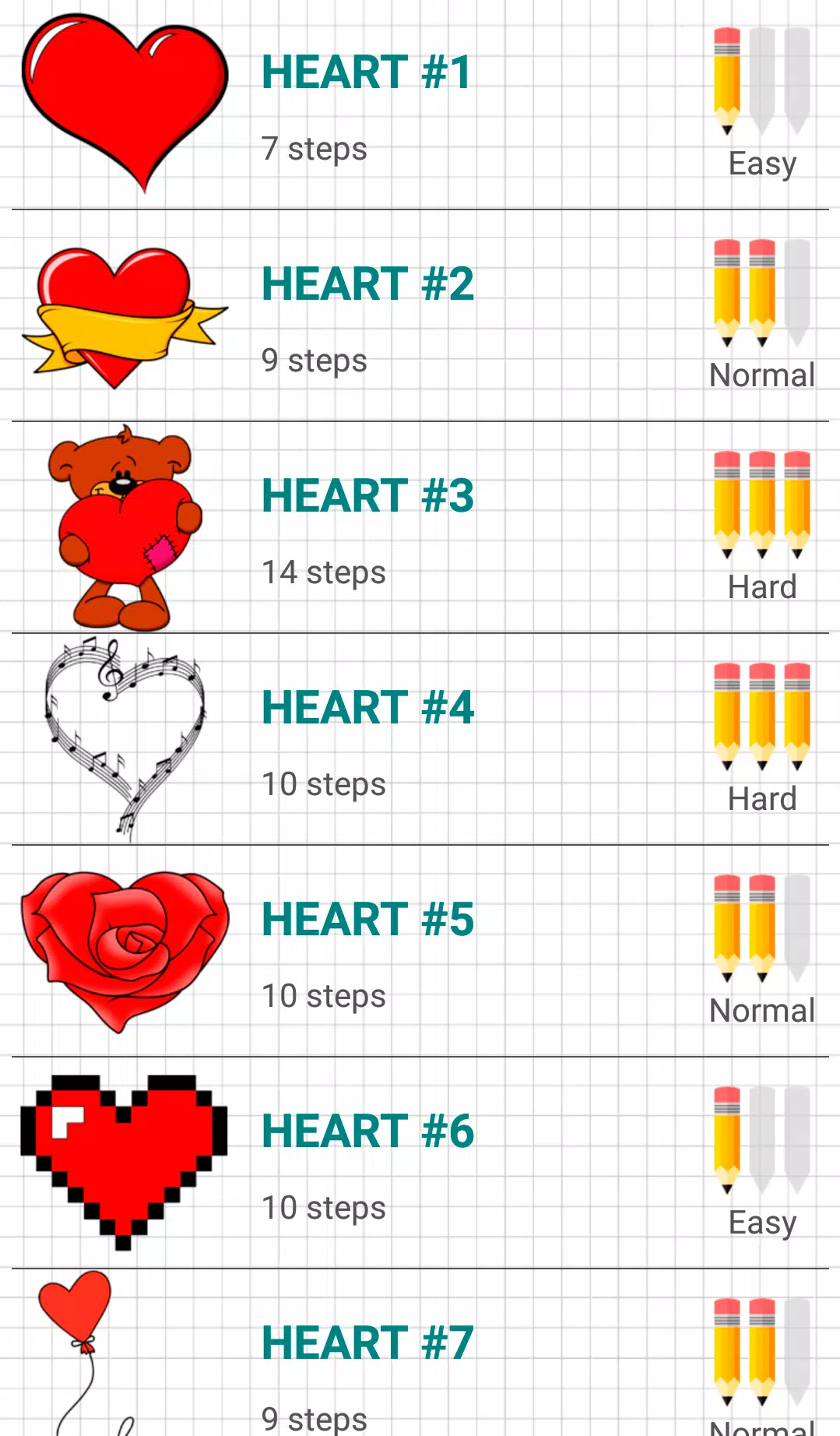 Descarga de APK de Cómo Dibujar Corazones de Amor para Android
