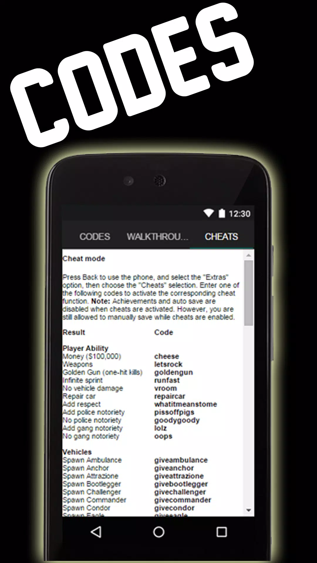 Скачать Cheats Saints Row 3 APK Для Android