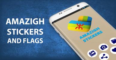 Amazigh Stickers and Flags Affiche