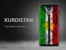 Kurdistan Zipper Kurdish Flag Affiche