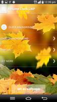 Autumn Leaves Clock LWP captura de pantalla 1