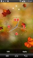 Autumn Leaves Clock LWP captura de pantalla 2