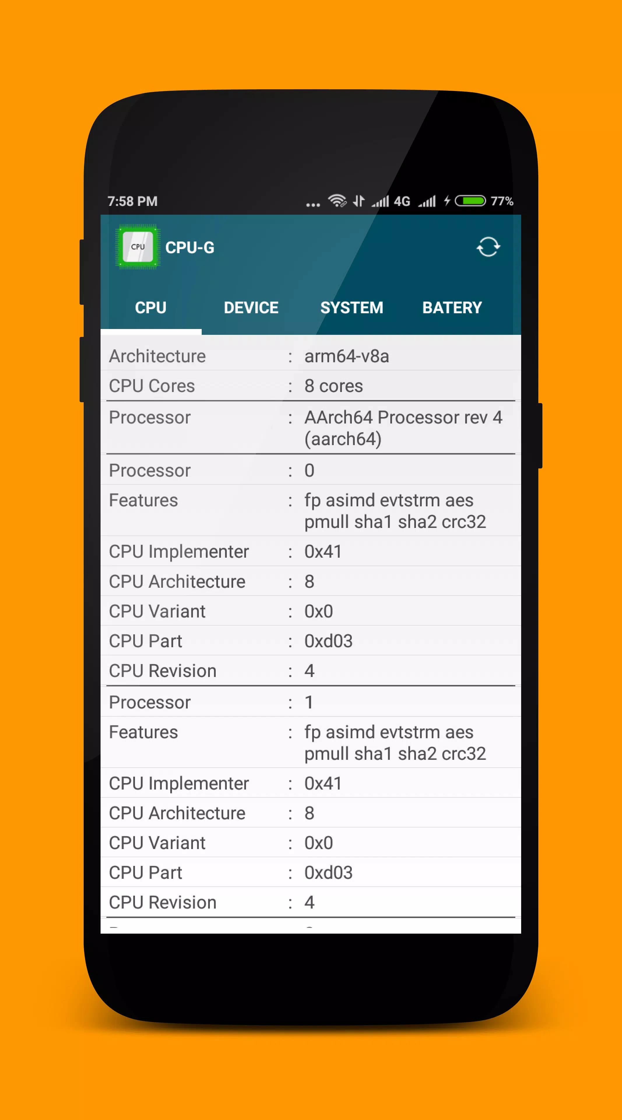 CPU-G ; System & Hardware info APK for Android Download