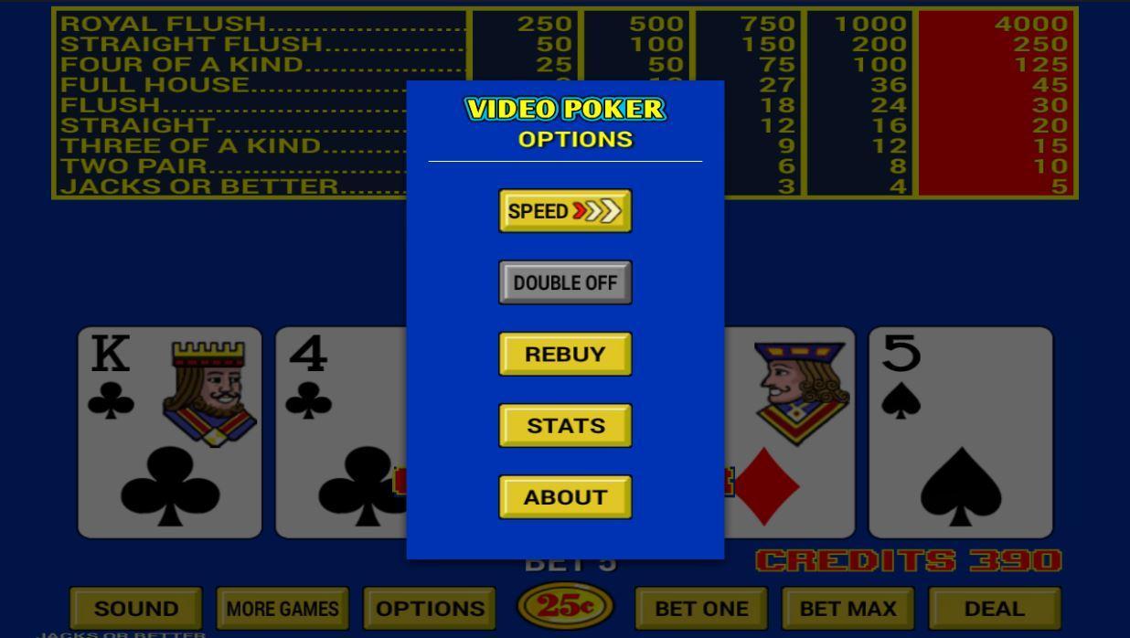 Video Poker Double Up Game Video Poker Double Up Game