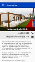 Maresme Padel Club تصوير الشاشة 1