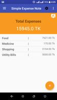 Simple Expense Note تصوير الشاشة 1