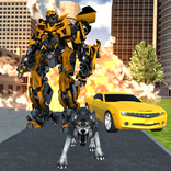 Drift Car Robot vs Battle Wolf