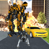 Drift Car Robot vs Battle Wolf icon