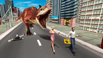 Angry Dinosaur Simulator: Wild Dino City Attack Affiche