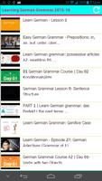 Learning German Grammar 2015 الملصق