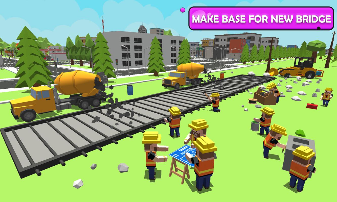 Build River Bridge Sim: River Construction Games for ...