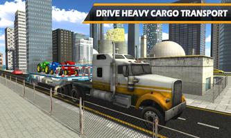 Tractor Cargo Ship Transport poster