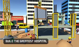Blocky City Builder Hospital اسکرین شاٹ 1