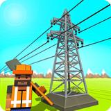 Electrical Grid Station Construction: Building Sim icono