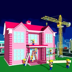 Pink Girl House Construction APK download