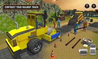 Indian Train City Drive Road Construction Sim Plakat