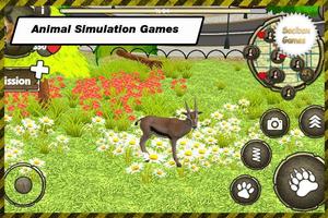 simulation gazelle Affiche