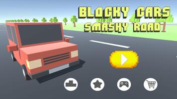 Blocky Cars: Smashy Road Affiche