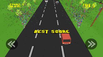 Blocky Cars: Smashy Road capture d'écran 2