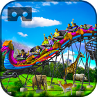 Safari roller coaster ride vr icône