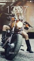 Motorcycles and Girls Screen lock 海报